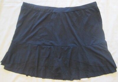 Meta Activewear Black Skort Women's Large Pull-on skirt/Shorts Nylon/Spandex NEW