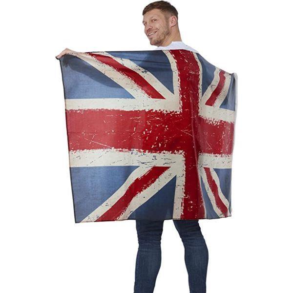 Smiffys Union Jack Vintage Style Print Flag