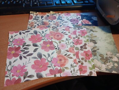 7X SHEETS NOSTALGIC/VINTAGE FOR SCRAPBOOKING/JOURNALS  +/- 13X9 CM (VIN1192)