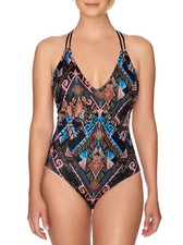 Time And Tru Time and True Women's Ethnic Wave One Piece Swimsuit Size L