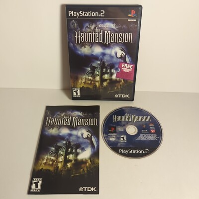 Disney's The Haunted Mansion PS2 Playstation 2 Video Game w/ Manual & Movie Pass