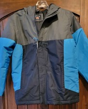 Children's Place Jacket Large Kids Youth Boys NWT Blue Grey Puffer Winter Zip 10