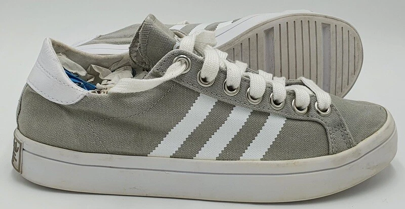 Adidas Court Vantage Canvas Trainers Grey/White UK5/US5.5/EU38 | eBay