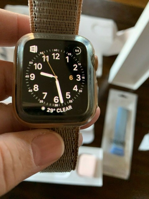 Apple Watch Series 5 40mm Aluminum Gold Case Pink Sand Sport Band - MWV72LL/A for sale online | eBay