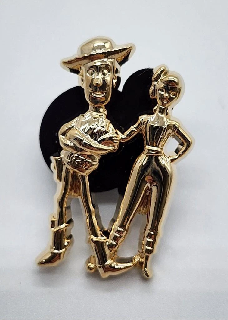 WDW Walt Disney World 50th Gold Statue Tiny Kingdom Mystery Woody Bo Peep Pin