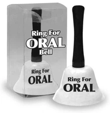 Ring for Oral Bell – Funny Bedroom Gag Gift, Novelty Desk Bar Bell, Joke Prank
