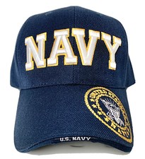 DELUXE LICENSED EMBROIDERED U.S. NAVY NAVAL USN INSIGNIA LOGO EMBLEM CAP HAT OS