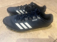 Adidas Sprintstar Navy Blue White Teal Track Field Spikes Shoes Size 8.5