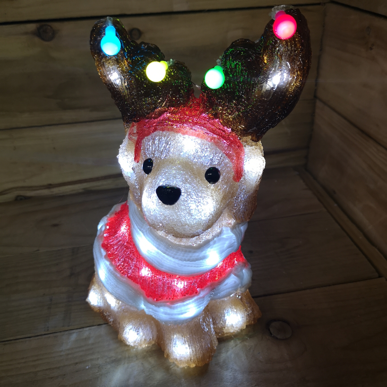 30cm LED Indoor Outdoor Acrylic Christmas Dog Decoration eBay