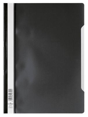 Durable Clear View A4 Document Folder Black   Transparent Front Cover   Pack of 