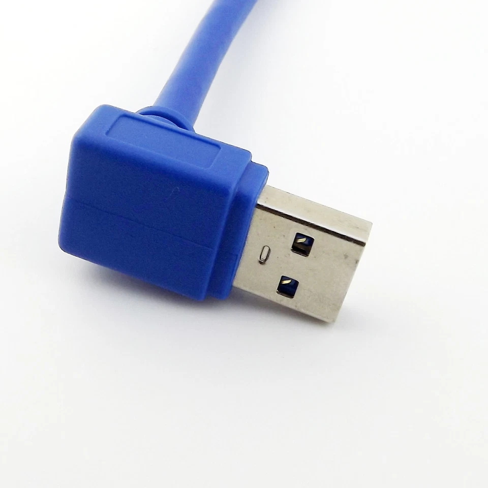 USB 3.0 A Male Down Angled to Micro B Plug 10 Pin Right Angle Adapter Cable 30cm - Image 4 of 4
