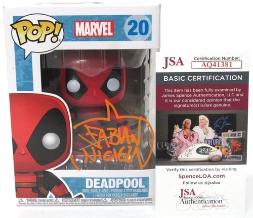Funko POP Marvel 20 Deadpool Fabian Nicieza Signed JSA COA