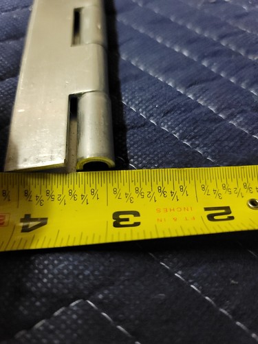 10 Inch Long 2 in wide Open .090 Thickness, 1/4 Inch Pin Aluminum Piano Hinge - Picture 4 of 7