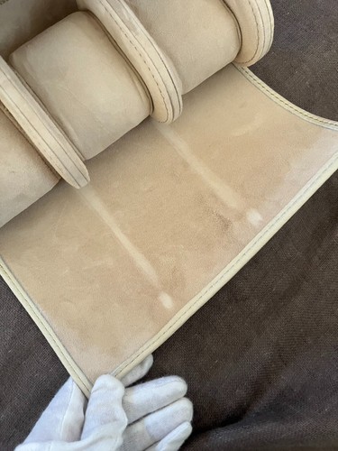Bosphorus Leather Watch Roll Case Made in Turkey Light Cream Watch Roll - Picture 14 of 24