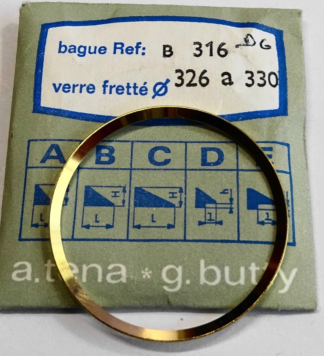 Bague Pour Verre De Montre - Diamètre 31,6 Mm - Blanc - Marque TENA & BUTTY - Neuf Sans étiquette