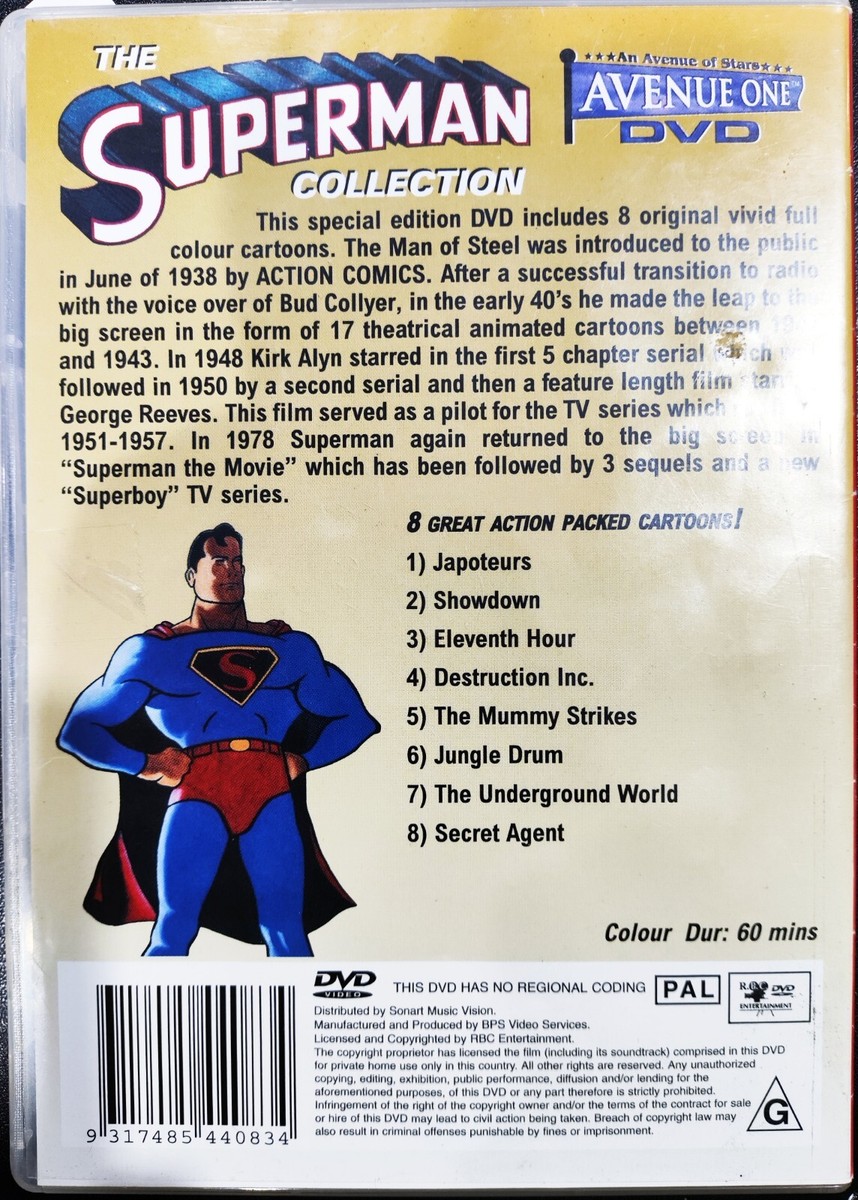 Superman Collection Vol (DVD), Free Postage Australia
