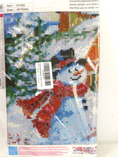 Christmas Diamond Painting Kit for Adults - 5D Snowman Snow woman Farm