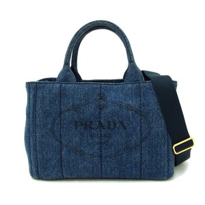prada denim tote bag