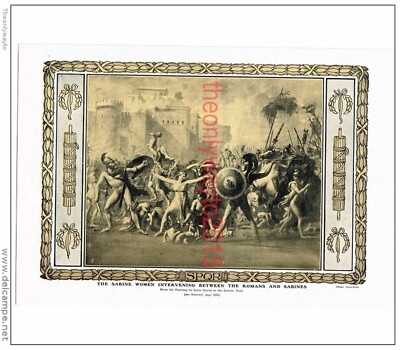 Sabine Women Intervening, Louis David, Book Illustration (Print), c1907