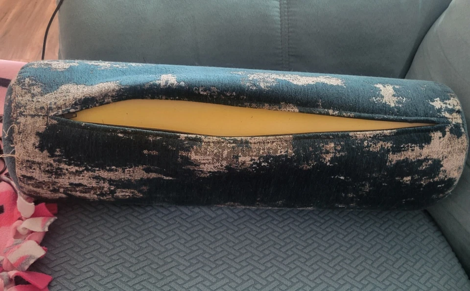 Decorative Neck Roll Pillows, Set Of 2 With Washable Covers - Image 2 of 2