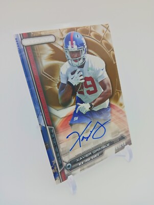 2014 Topps Strata Football Xavier Grimble Auto Bronze /150 #103