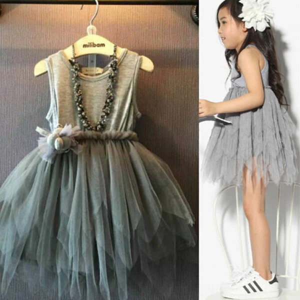Vestito tutù per bambini a strati senza maniche in tulle per neonato, principessa, margherite, fiori, estate, abito da spiaggia, abbigliamento casual per bambini, Z2-e, 12-18 Mesi