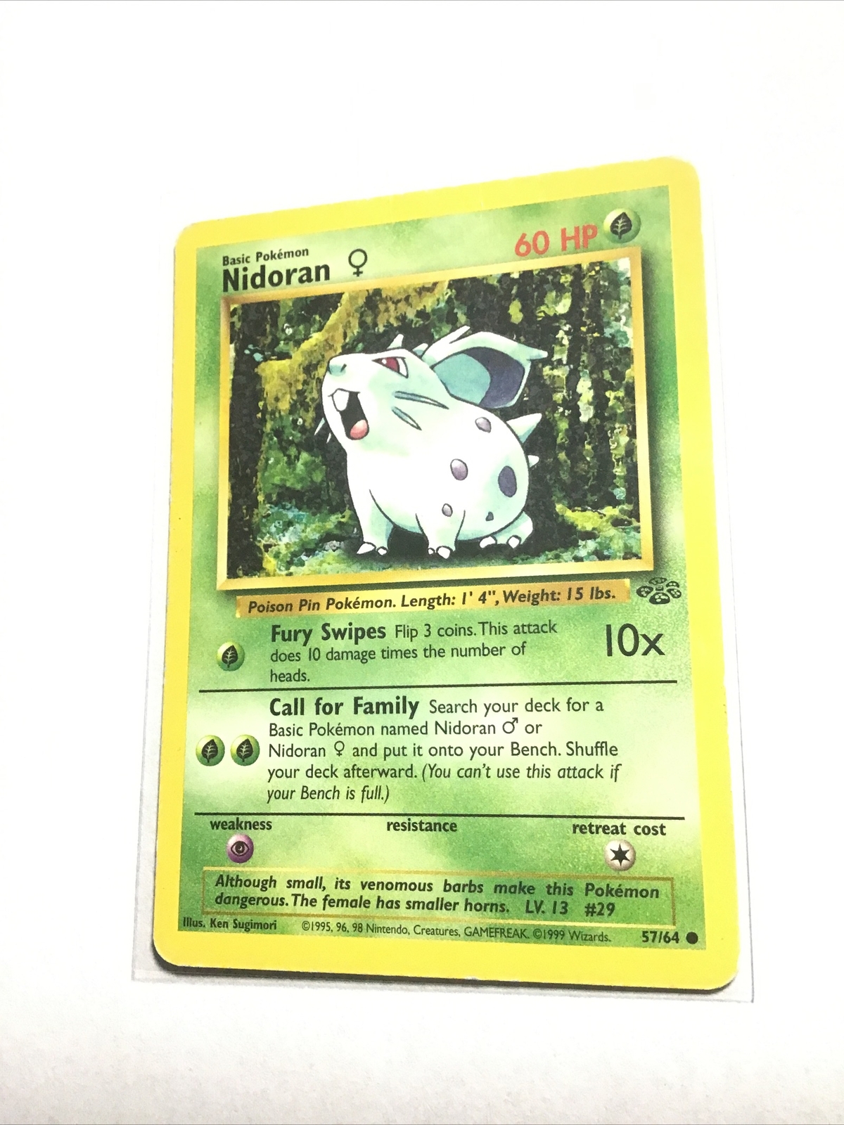 NIDORAN - 57/64 - Jungle - Pokemon Card - HP