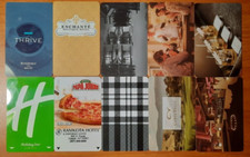 10 cartes clés de collection chambre d'hôtel