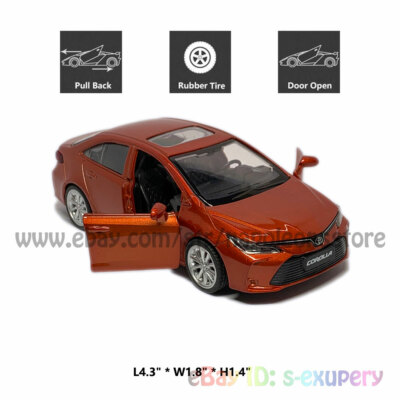 1:43 Toyota Corolla Hybrid Model Car Diecast Toy Vehicle