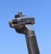 ALLOY SILVER ALUMINUM BICYCLE SEATPOST HL BIKE POST 350MM - FREE USA SHIPPING