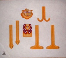 KW 6165 Ms. Kitty Cat Small Keeper 3D Doll HP Handpainted Needlepoint Canvas