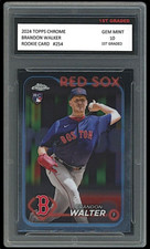 Brandon Walker 2024 Topps Chrome 1st Graded 10 MLB Rookie Card Red Sox #254