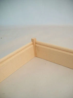 Baseboard Corner Block 15pcs basswood trim molding 1/12 scale MW12000 dollhouse