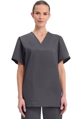 Cherokee Workwear Scrubs Unisex V Neck Top 4876 PWTW Pewter Free Shipping