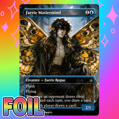 Faerie Mastermind FOIL Proxy Card with Custom Fantasy Art Design