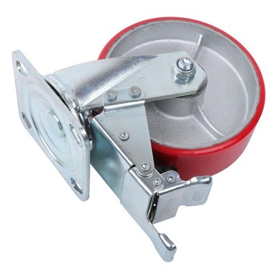 LABLT 1Pack 6'' Non-marking black 360° Swivel Caster W/Brake Capacity to 1200 lb