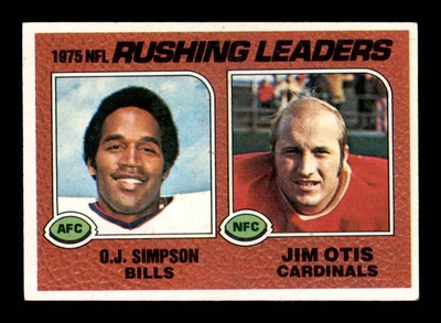 1976 Topps #203 O.J. Simpson/Jim Otis LL VGEX X3471930