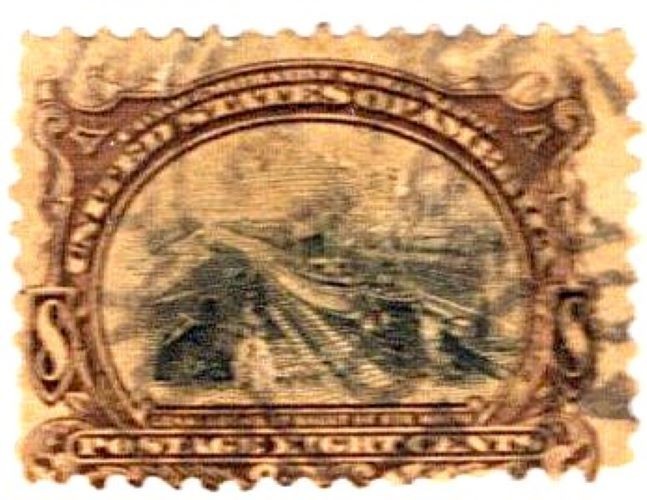 USA 1901 Eight Cent Postage Stamp Used Sc 298 SA-352