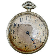 Antique 16s 1900 Elgin Second at 3 15j Mechanical Hunter Pocket Watch 247 USA