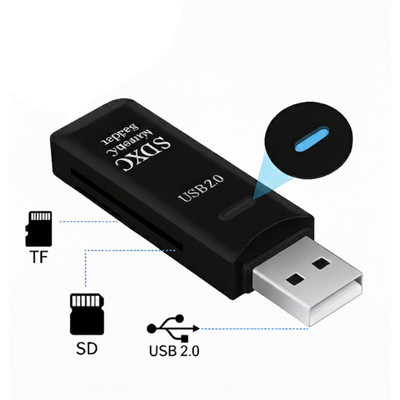 Kartenleser USB 2.0 Micro SD | Speicherkarte Reader Adapter TF XC Card Stick Neu