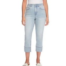 NWT Frye High Rise Straight Leg Cuffed/Uncuffed Stevie Wash Jeans Size 6/28