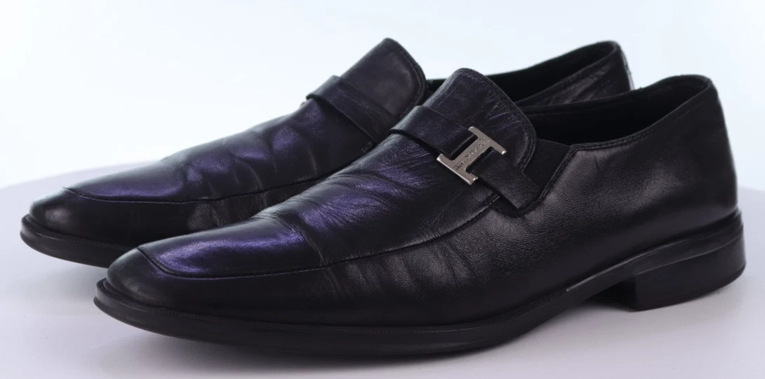 Black Leather Upper Solid Dress Shoes for Men for Sale - eBay display picture 1