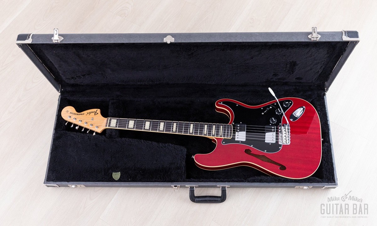 2013 Fender Stratocaster ST/HO/2H Mahogany Semi-Hollow HH w/ Case