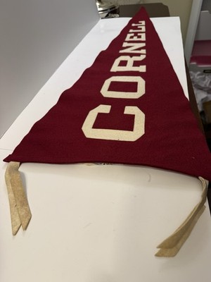 1950 s Vintage Cornell University wool felt pennant with Sewn On Lettering. 36 L