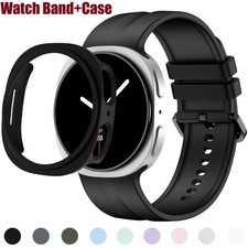 Silicone Sport Watch Band PC Case Cover For Samsung Galaxy Watch 9/8 40mm/44mm