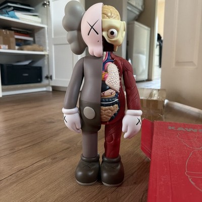 KAWS Companion Open Edition Red 2013 Medicom OPEN FLAYED  W/ Orig Boxing