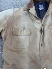 VTG Carhartt C01 BRN Chore Coat Jacket Brown Canvas Blanket Lined US 42 Tall — photo 3