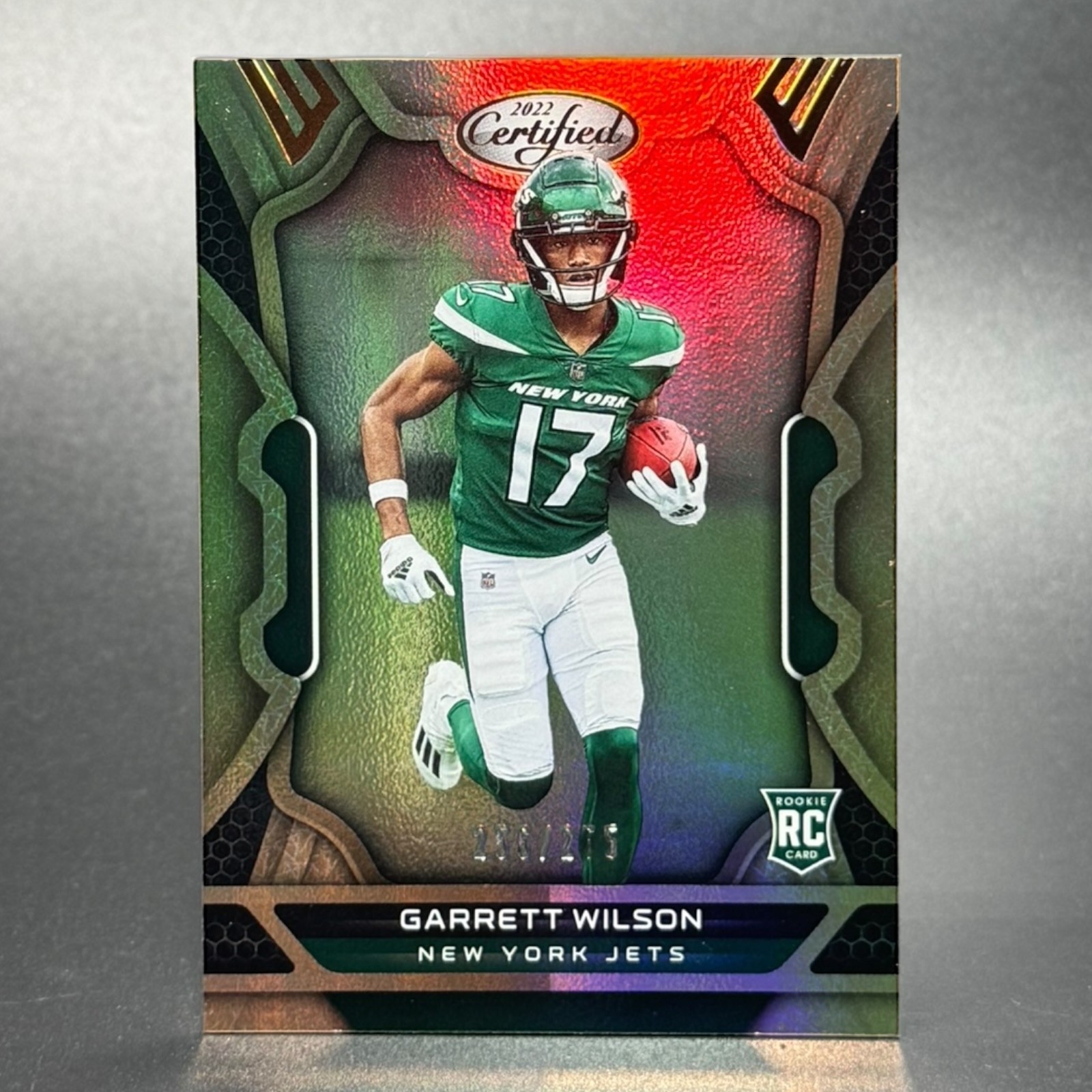 2022 Panini Certified Football #111 Garrett Wilson Rookie Bronze Mirror /275 RC