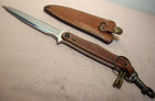 1990's~AL MAR~MINT UNUSED~SMOOTH LEATHER HANDLE FIGHTING KNIFE w/ORIG. SHEATH~ — photo 8
