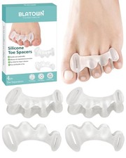 2 Pairs Toe Spacers Silicone Gel Separators Correct Bunion Soft Spreaders Clear